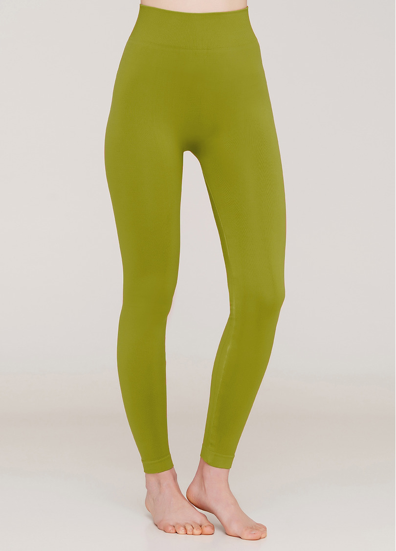 Бесшовные леггинсы из микрофибры LEGGINGS 02 fragile sprout (зеленый)
