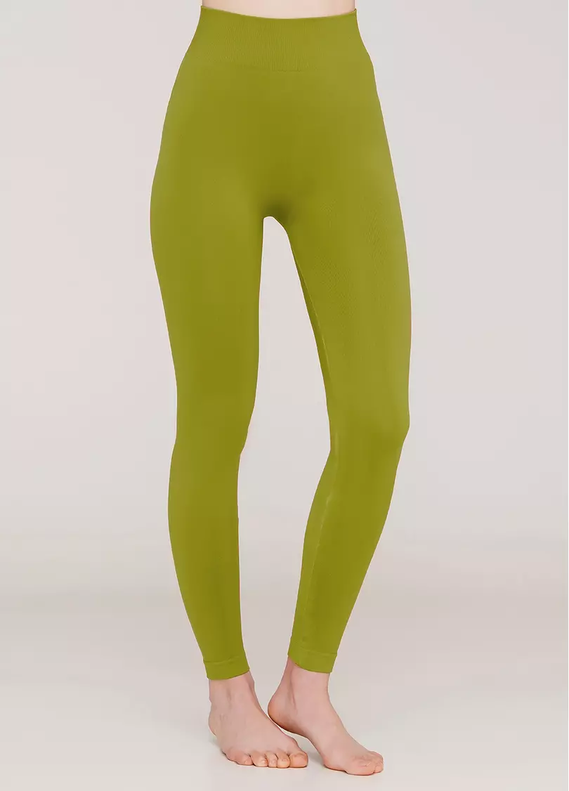 Бесшовные леггинсы из микрофибры LEGGINGS 02 fragile sprout (зеленый)
