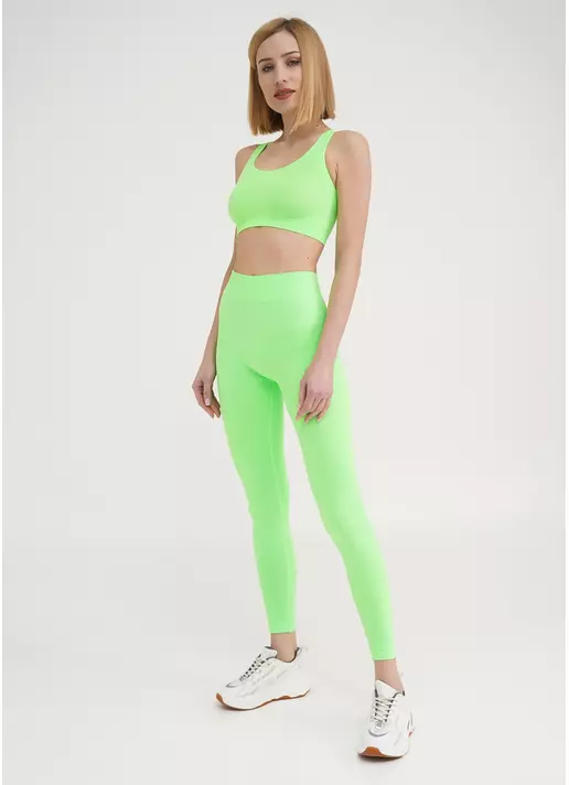 Бесшовные леггинсы из микрофибры LEGGINGS 02 green neon (неоновый зеленый)
