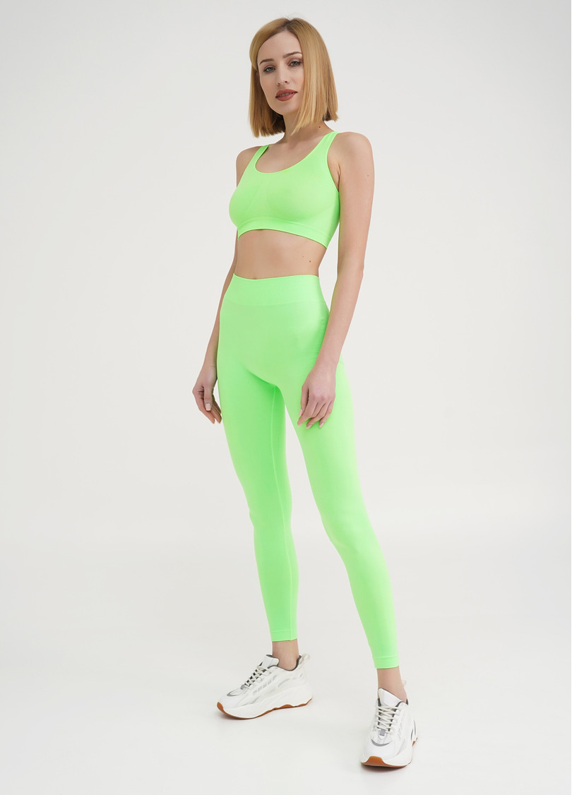 Безшовні легінси з мікрофібри LEGGINGS 02 green neon (неоновий зелений)