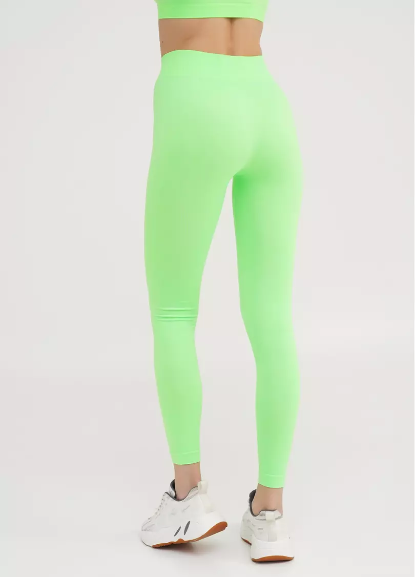 Безшовні легінси з мікрофібри LEGGINGS 02 green neon (неоновий зелений)