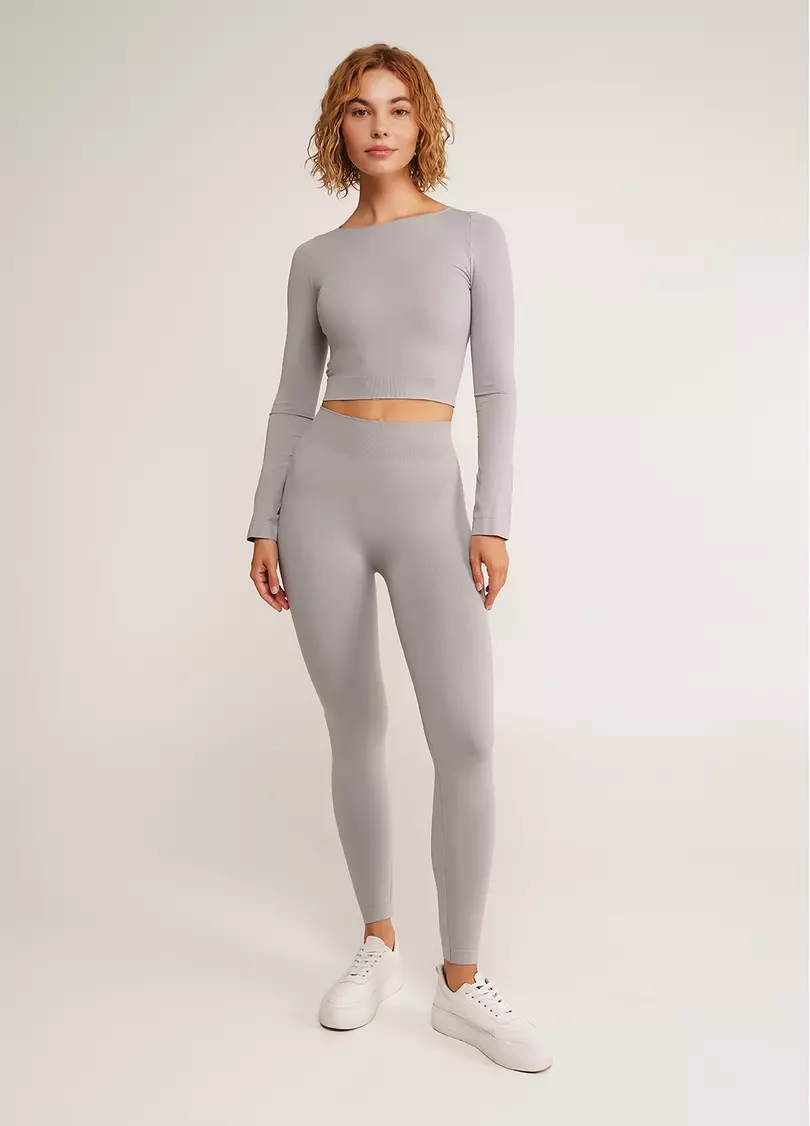 Бесшовные леггинсы из микрофибры LEGGINGS 02 griffin (серый)