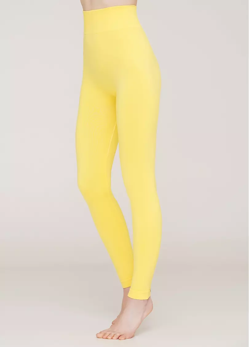 Бесшовные леггинсы из микрофибры LEGGINGS 02 (желтый)