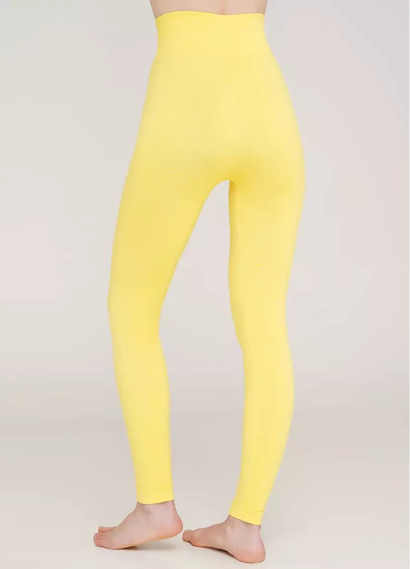 Бесшовные леггинсы из микрофибры LEGGINGS 02 (желтый)