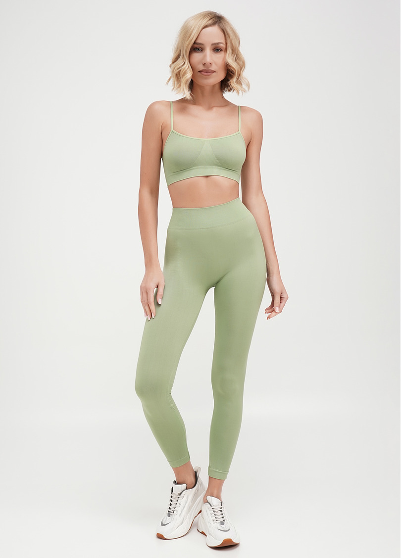 Бесшовные леггинсы из микрофибры LEGGINGS 02 kohlrabi (зеленый)