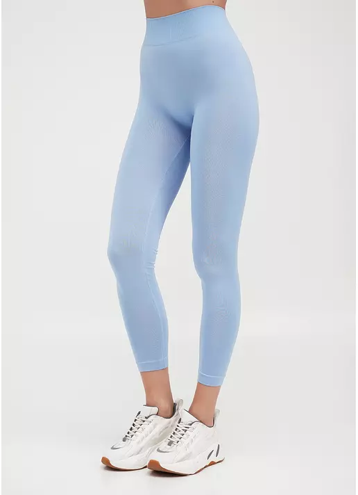 Бесшовные леггинсы из микрофибры LEGGINGS 02 lacecap hydrangea (голубой)