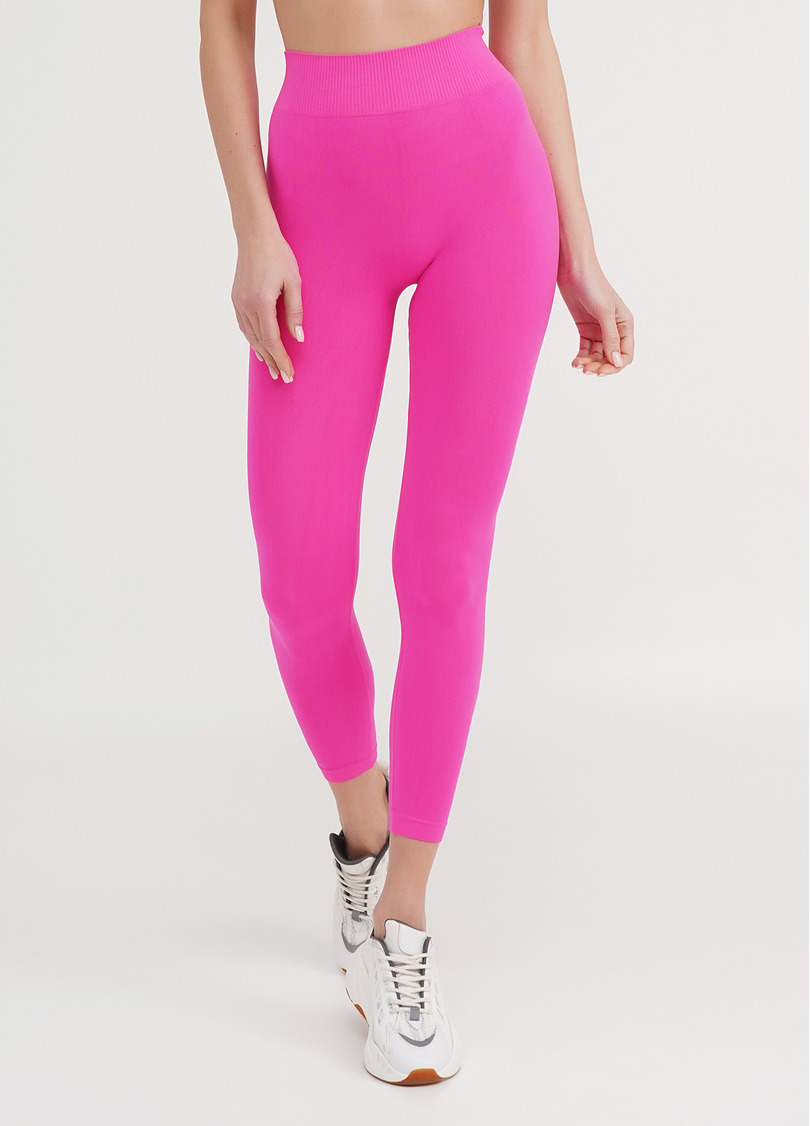 Безшовні легінси з мікрофібри LEGGINGS 02 pink neon (неоновий рожевий)