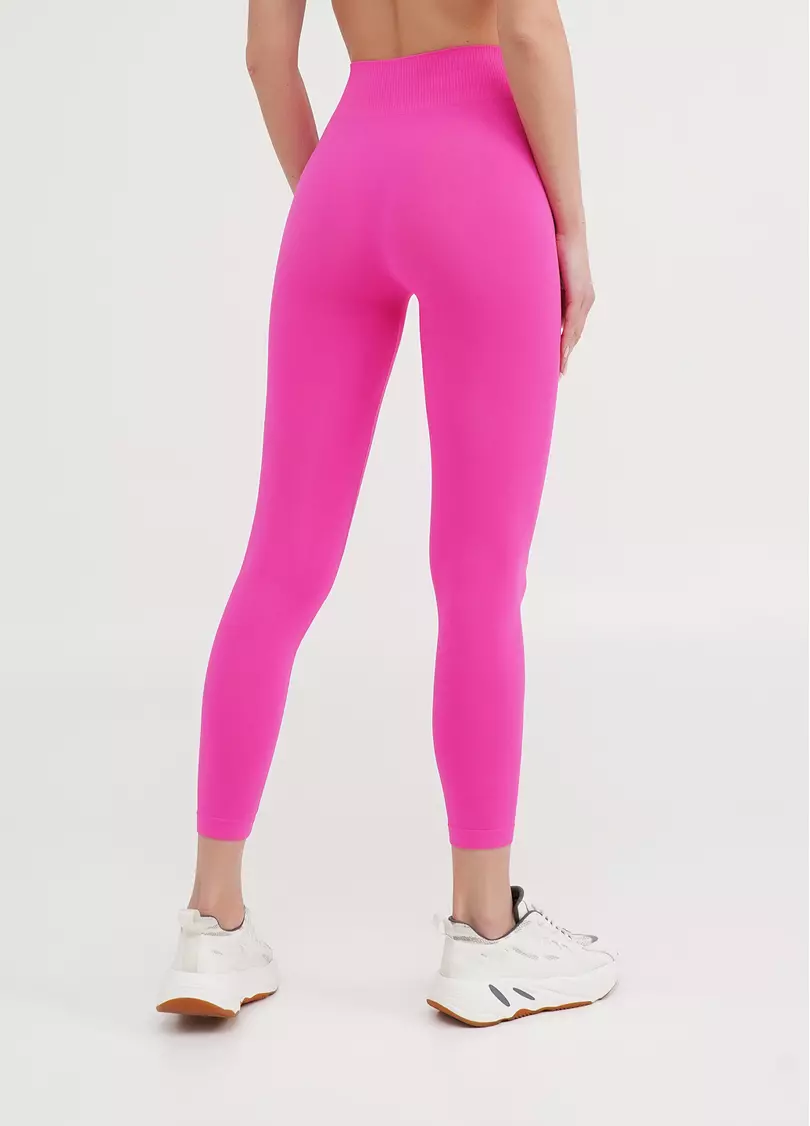 Безшовні легінси з мікрофібри LEGGINGS 02 pink neon (неоновий рожевий)