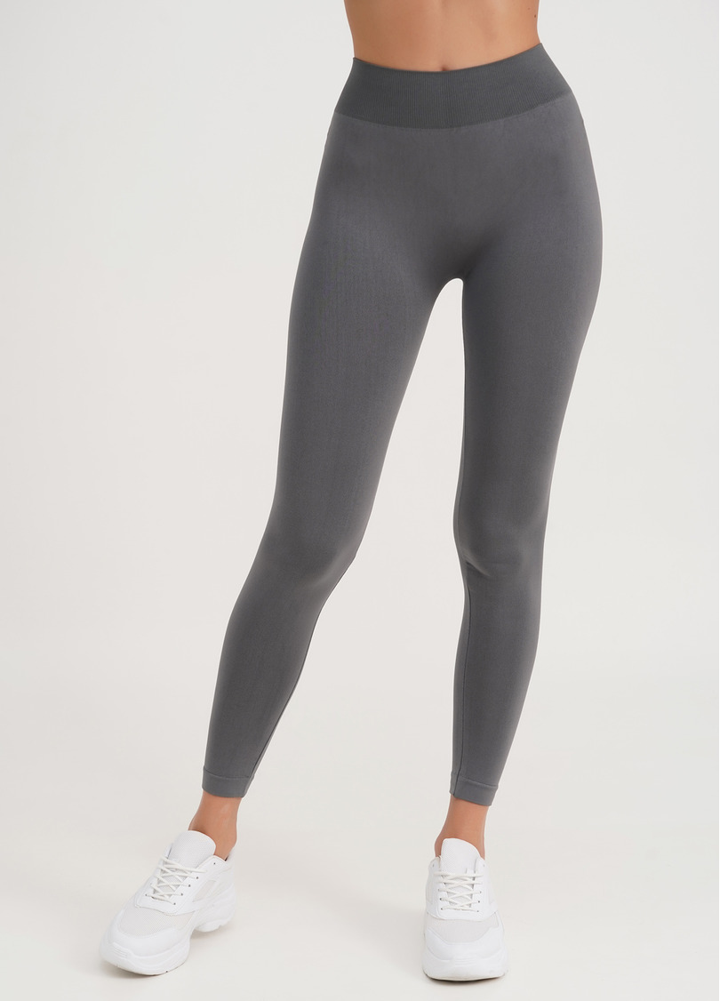 Безшовні легінси з мікрофібри LEGGINGS 02 poppy seed (сірий)
