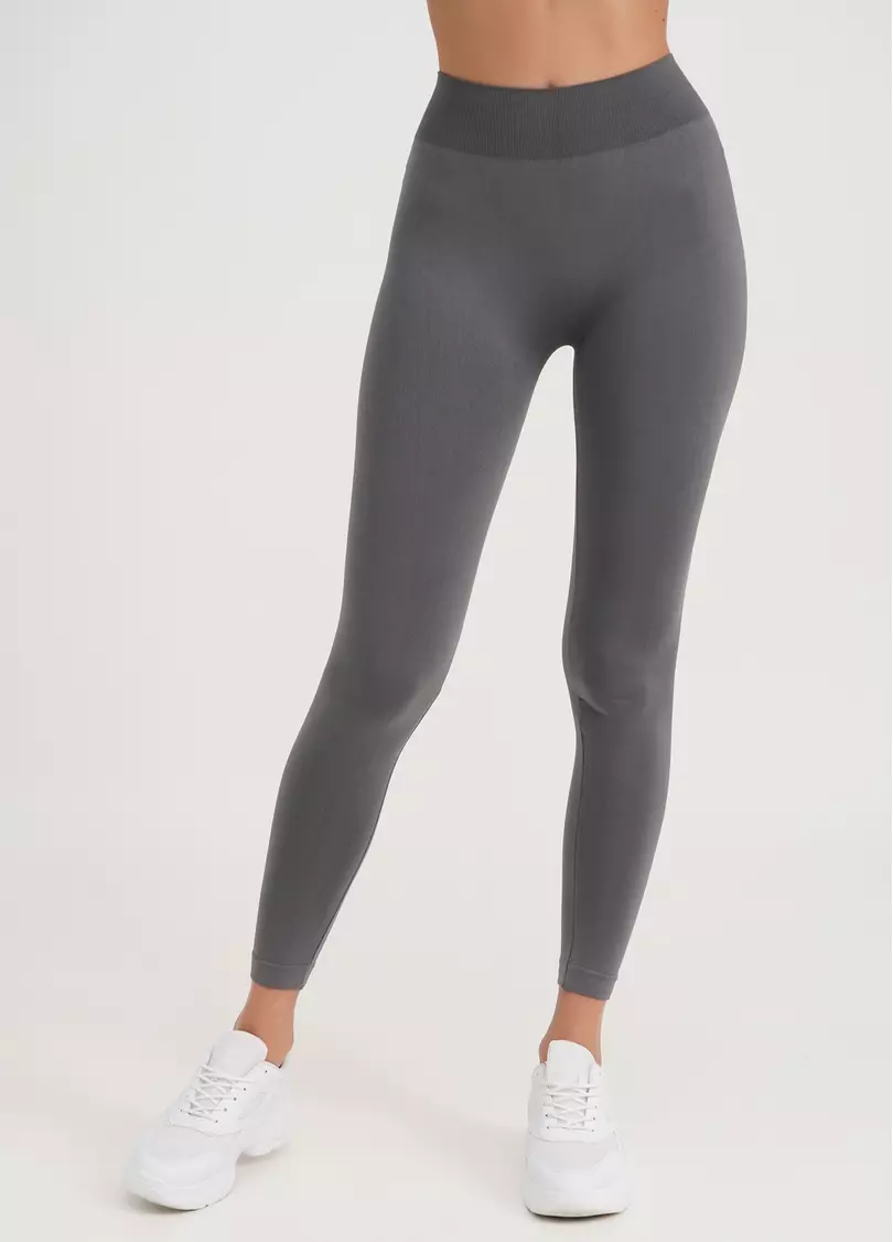 Безшовні легінси з мікрофібри LEGGINGS 02 poppy seed (сірий)