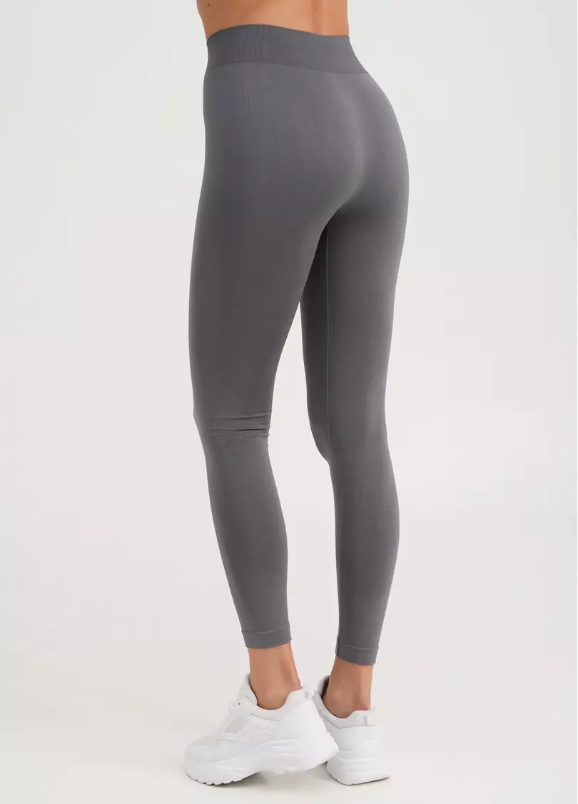 Безшовні легінси з мікрофібри LEGGINGS 02 poppy seed (сірий)
