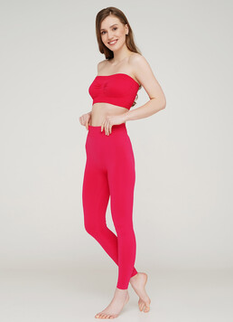 Бесшовные леггинсы из микрофибры LEGGINGS 02 (ярко-розовый)