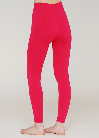 Бесшовные леггинсы из микрофибры LEGGINGS 02 (ярко-розовый)