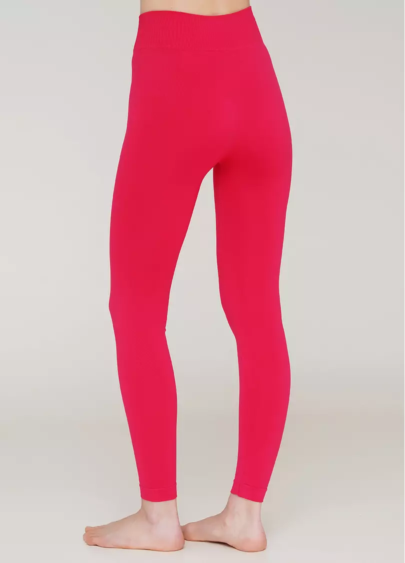 Безшовні легінси з мікрофібри LEGGINGS 02 (яскраво-рожевий)