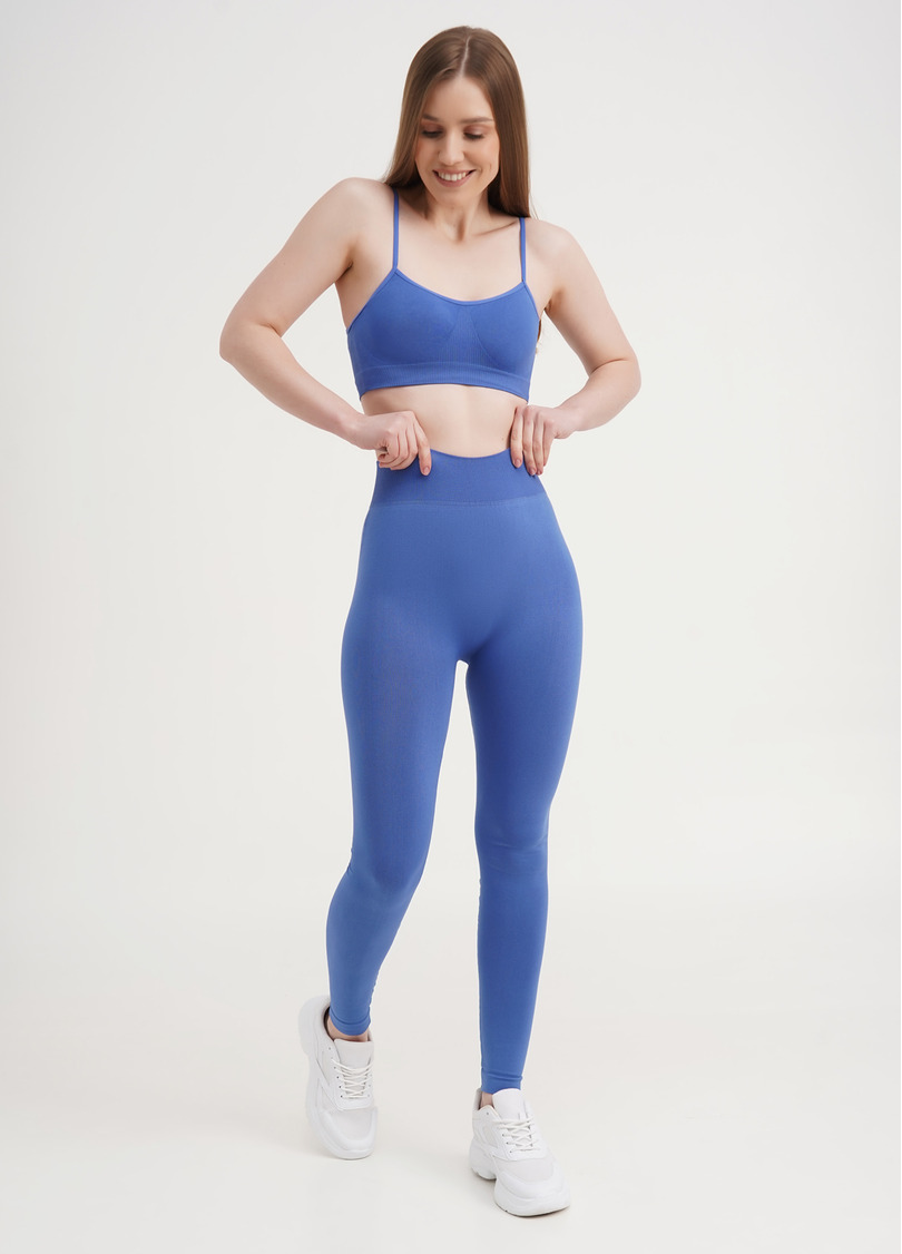 Безшовні легінси з мікрофібри LEGGINGS 02 skydiver (cиній)