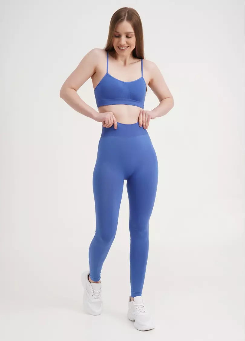 Безшовні легінси з мікрофібри LEGGINGS 02 skydiver (cиній)