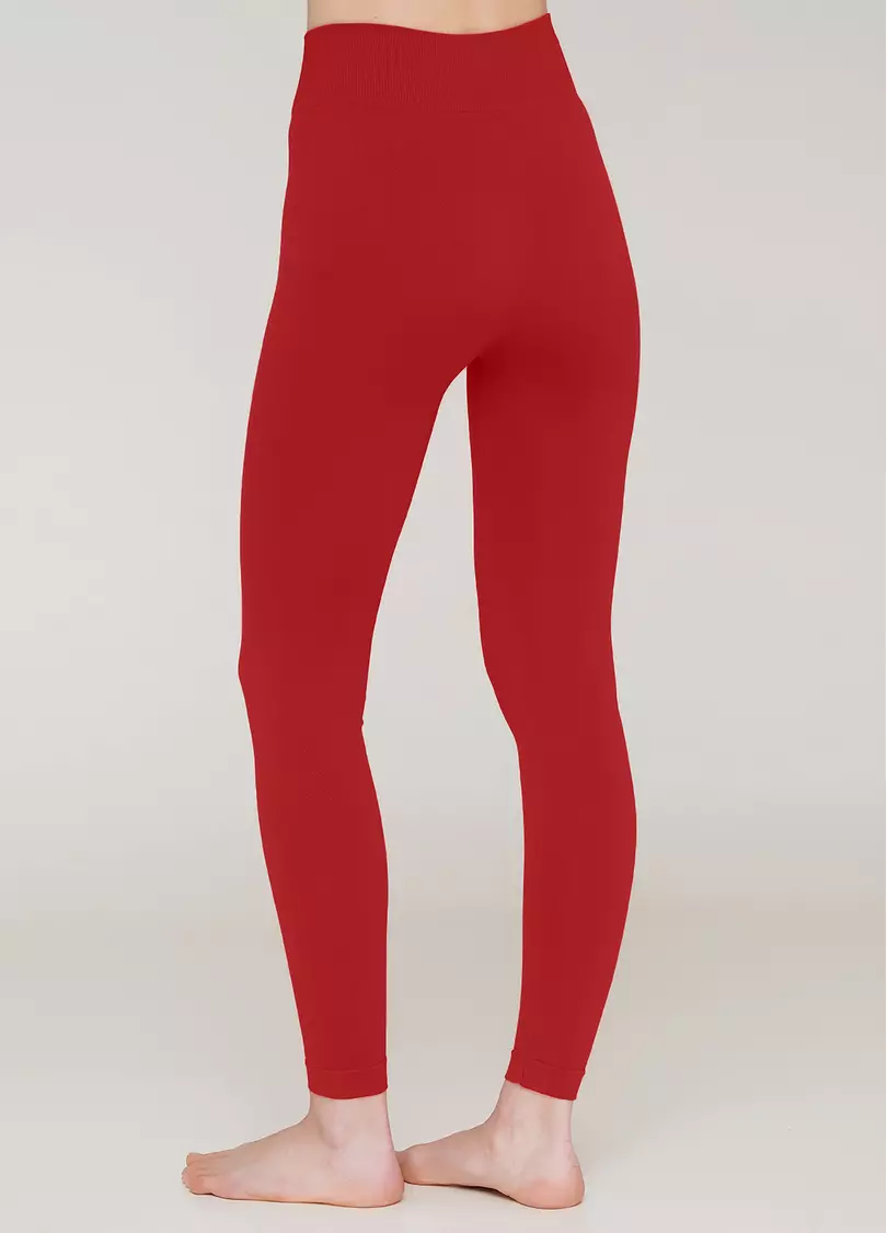 Бесшовные леггинсы из микрофибры LEGGINGS 02 winery (красный)