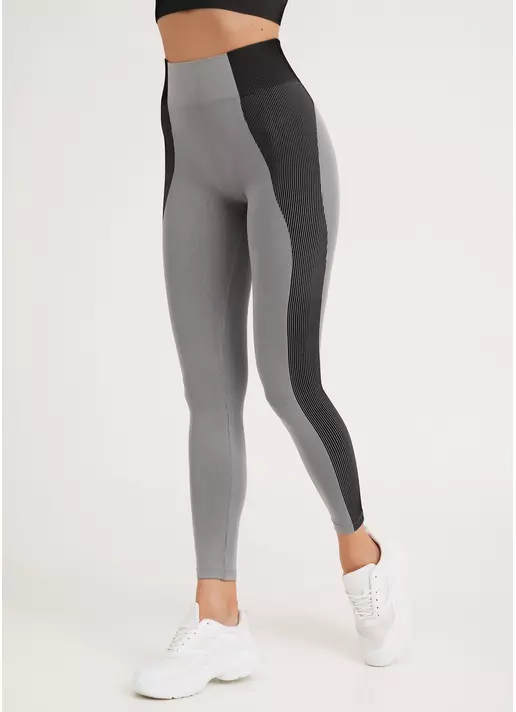 Спортивные леггинсы с контрастными полосами LEGGINGS COLOR BLOCK ultimate grey (серый)