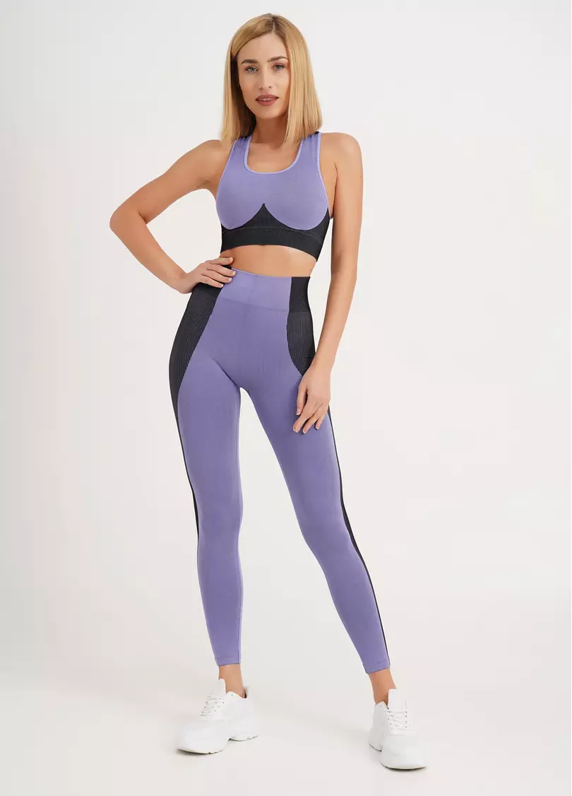Спортивные леггинсы с контрастными полосами LEGGINGS COLOR BLOCK very peri (фиолетовый)