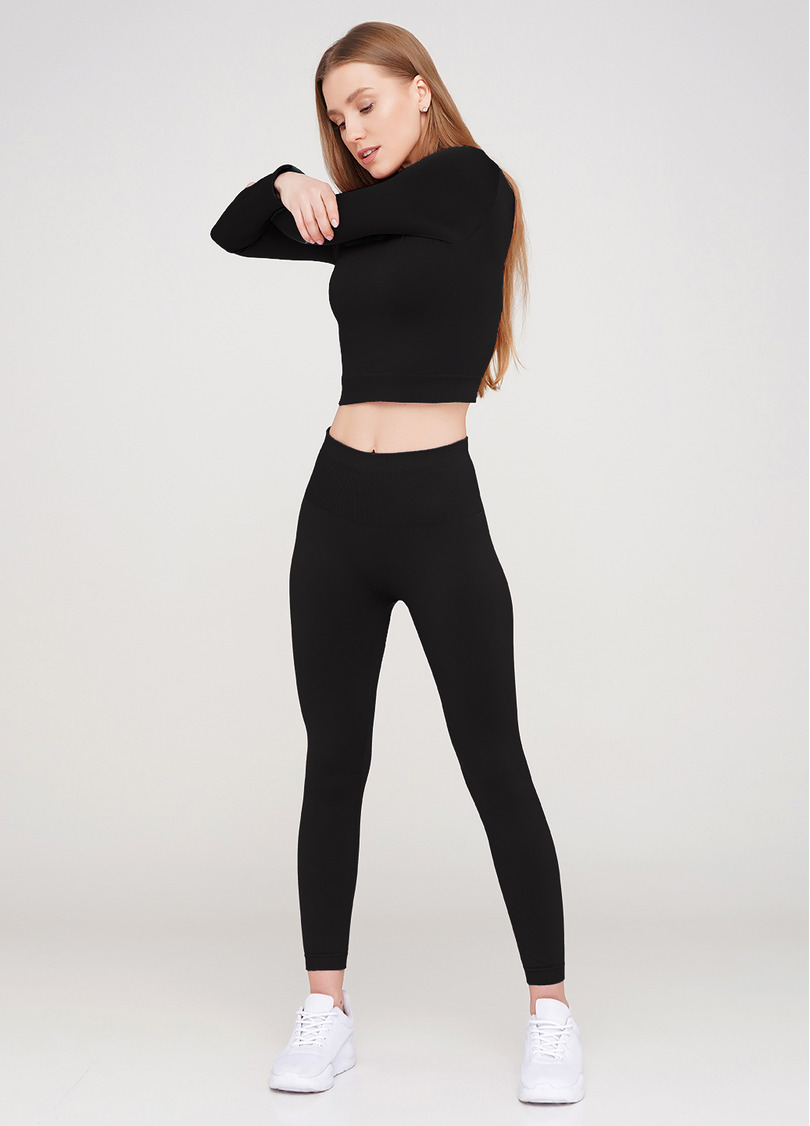 Безшовні легінси з мікрофібри LEGGINGS ENERGY black (чорний)