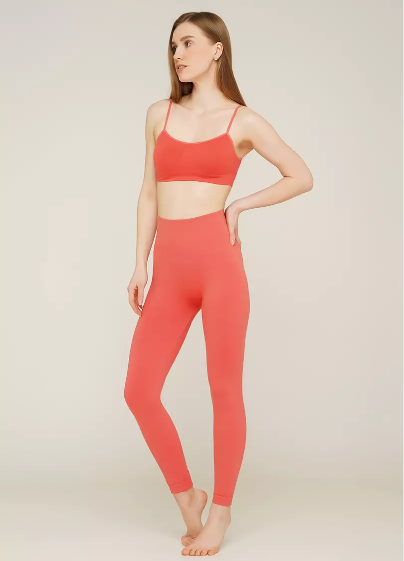 Бесшовные леггинсы из микрофибры LEGGINGS ENERGY (коралловый)