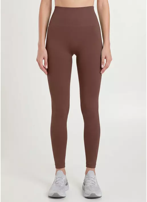 Легінси спортивні з широким поясом LEGGINGS ENERGY, коричневі Легінси спортивні з широким поясом LEGGINGS ENERGY, коричневі
