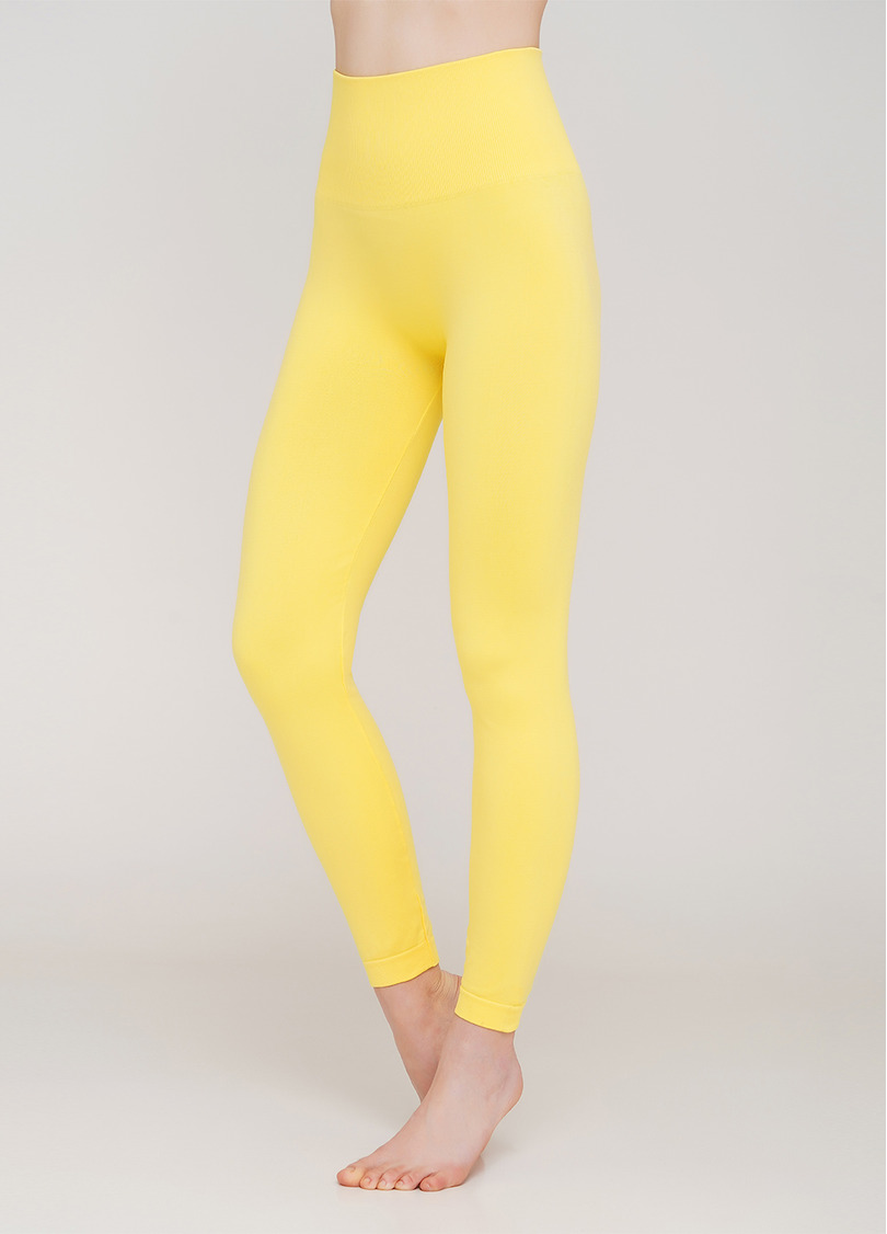 Бесшовные леггинсы из микрофибры LEGGINGS ENERGY (желтый)