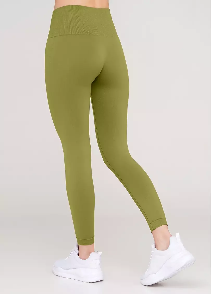 Безшовні легінси з мікрофібри LEGGINGS ENERGY olive branch (зелений)