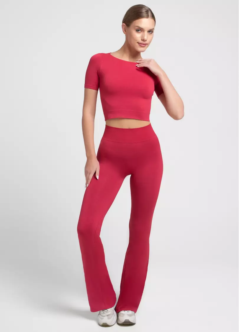 Легінси кльош LEGGINGS FLARED winterberry (червоний)