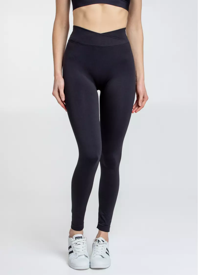 Леггинсы с V-поясом LEGGINGS FLOW (черный)