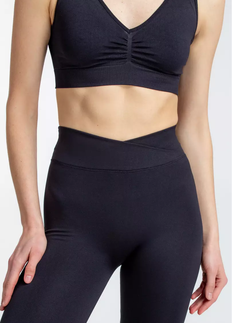 Леггинсы с V-поясом LEGGINGS FLOW (черный)