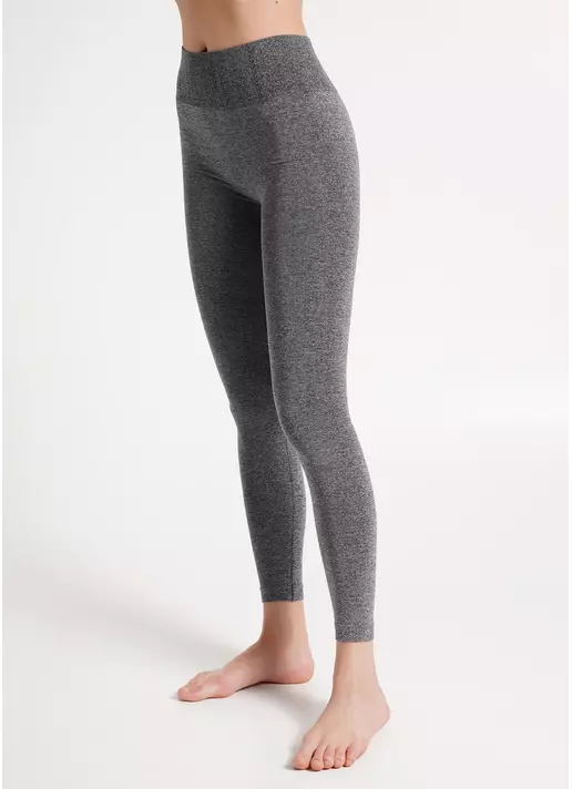 Спортивные леггинсы бесшовные LEGGINGS FREE MELANGE nero (черный)