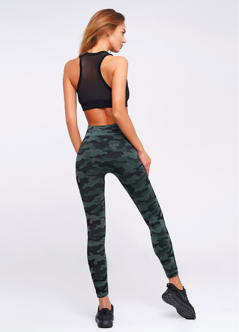 Легінси для фітнесу LEGGINGS MILITARY 01 (зелений)