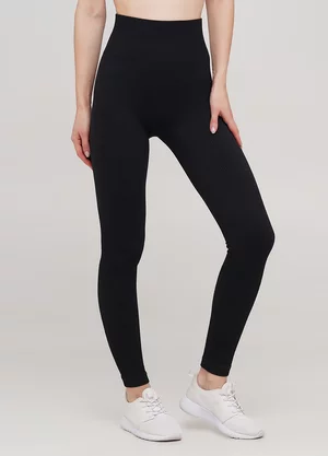 Легінси в рубчик з моделюючим швом ззаду LEGGINGS RIB (чорний