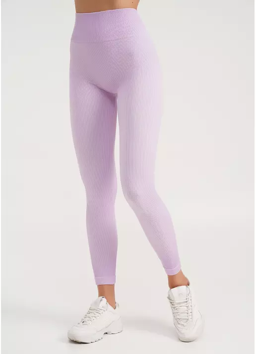 Леггинсы в рубчик с моделирующим швом сзади LEGGINGS RIB orchid bloom (фиолетовый)