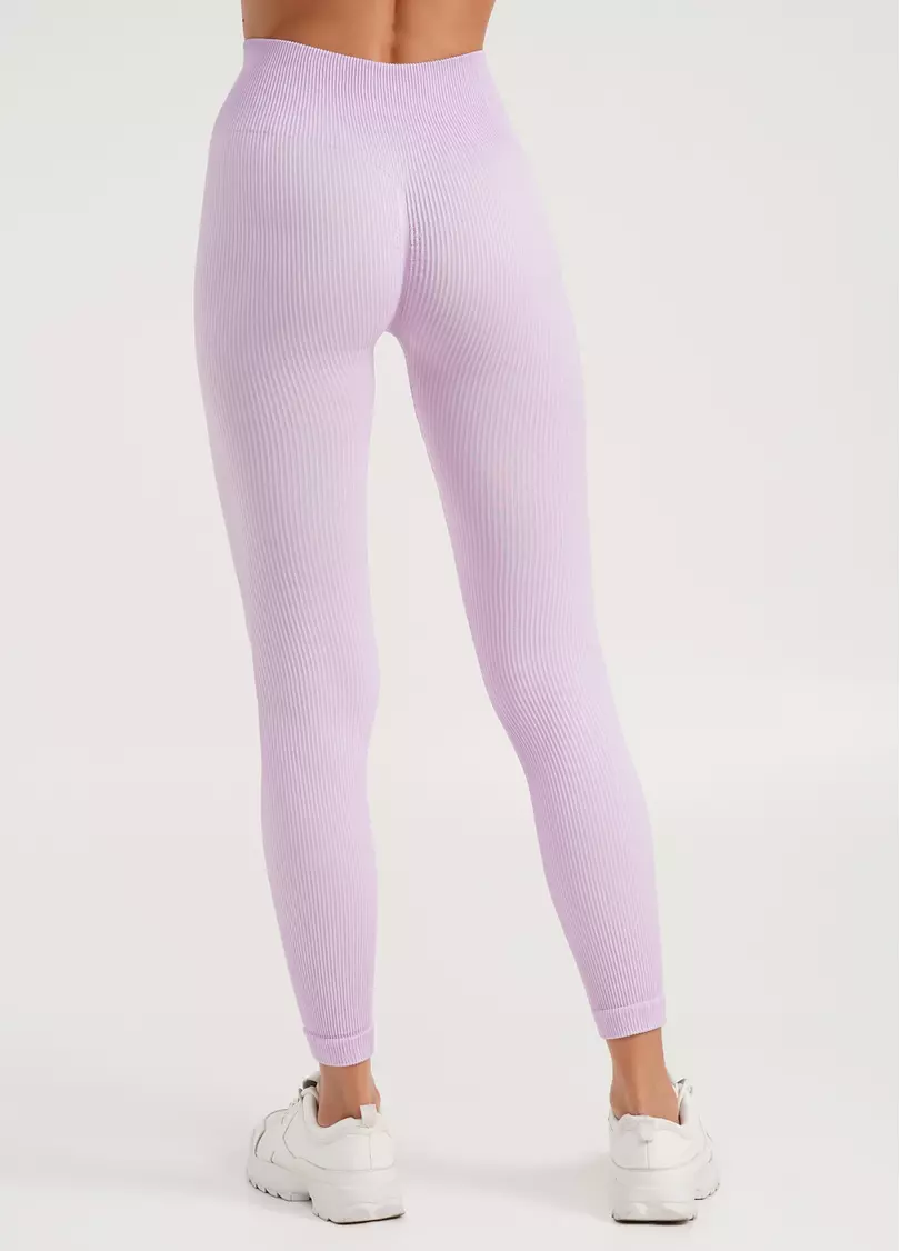 Легінси в рубчик з моделюючим швом ззаду LEGGINGS RIB orchid bloom (фіолетовий)