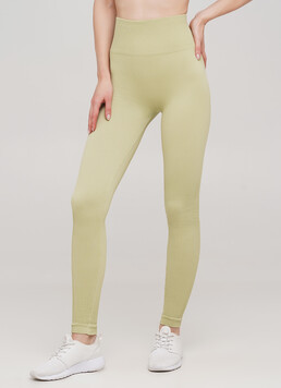 Леггинсы в рубчик с моделирующим швом сзади LEGGINGS RIB (оливковый)