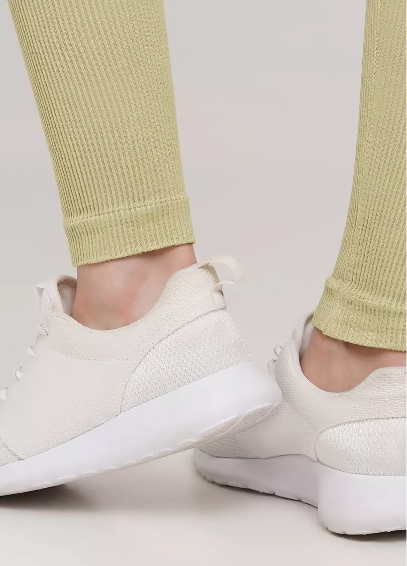 Леггинсы в рубчик с моделирующим швом сзади LEGGINGS RIB (оливковый)