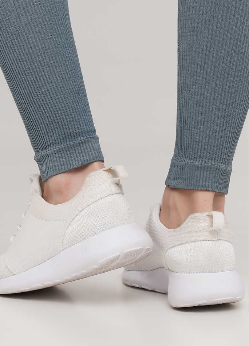 Леггинсы в рубчик с моделирующим швом сзади LEGGINGS RIB (голубой)