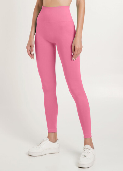 Леггинсы с пуш-ап эффектом и широким поясом LEGGINGS SHAPE bubblegum (розовый)