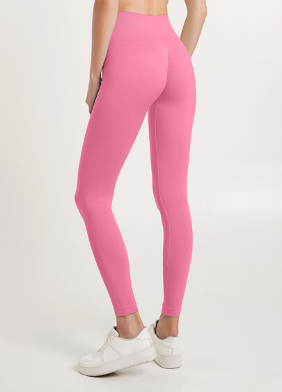 Леггинсы с пуш-ап эффектом и широким поясом LEGGINGS SHAPE bubblegum (розовый)