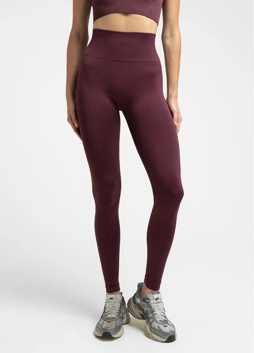 Легінси з пуш-ап ефектом та широким поясом LEGGINGS SHAPE, бордові
