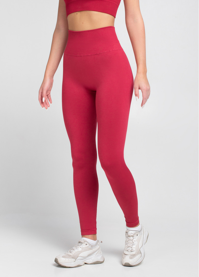 Легінси з пуш-ап ефектом та широким поясом LEGGINGS SHAPE winterberry (червоний)