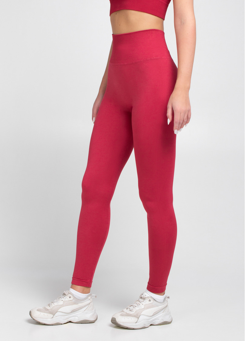 Легінси з пуш-ап ефектом та широким поясом LEGGINGS SHAPE winterberry (червоний)