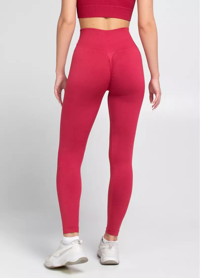 Легінси з пуш-ап ефектом та широким поясом LEGGINGS SHAPE winterberry (червоний)