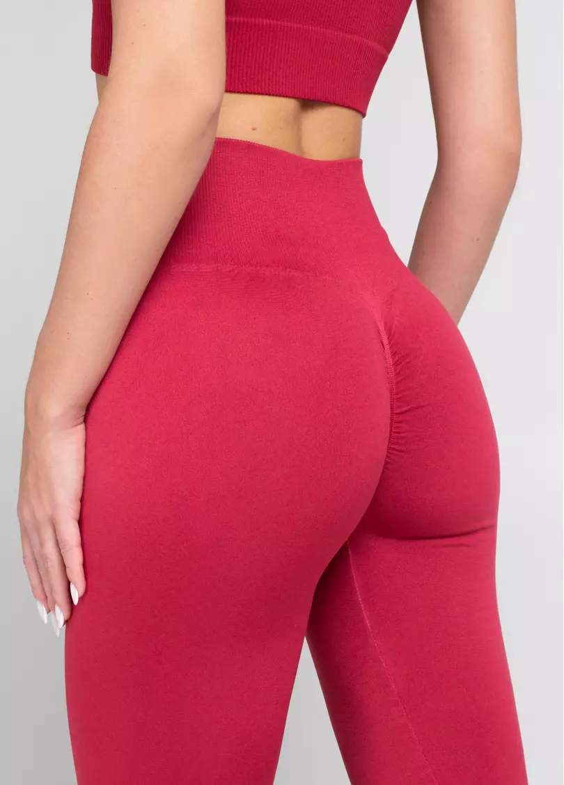 Легінси з пуш-ап ефектом та широким поясом LEGGINGS SHAPE winterberry (червоний)