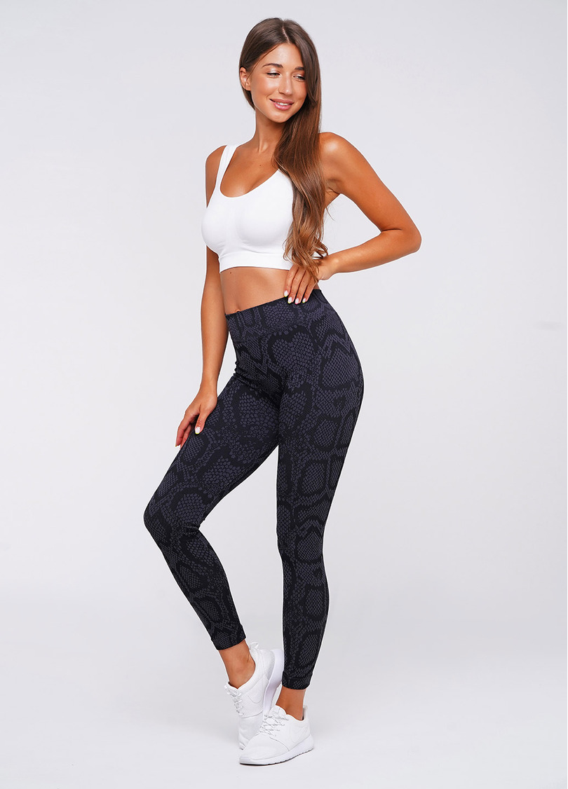 Жіночі спортивні легінси LEGGINGS SNAKE 01 (сірий)
