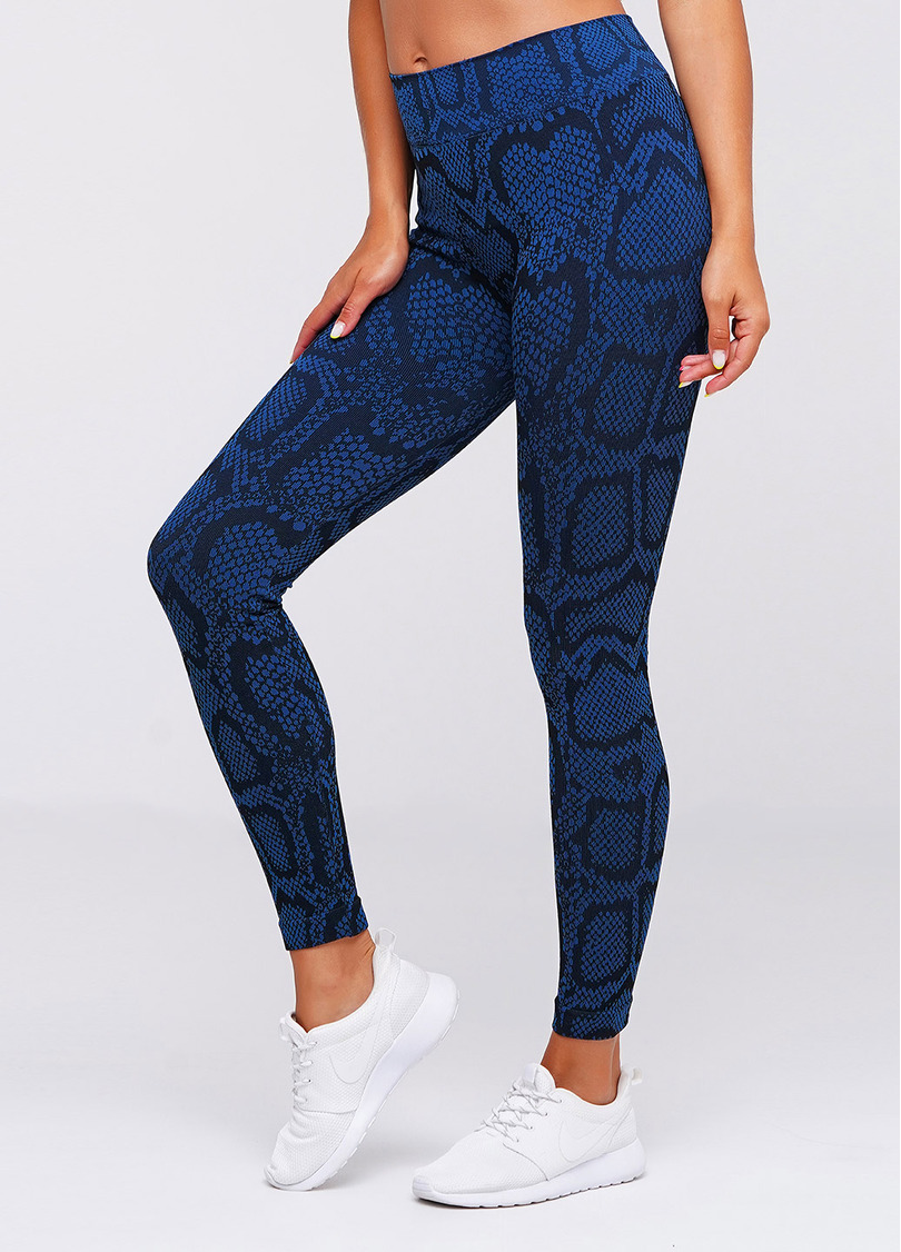 Жіночі спортивні легінси LEGGINGS SNAKE 01 (синій)