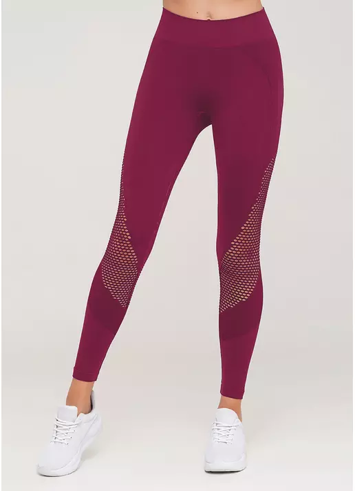 Бесшовные спортивные лосины LEGGINGS SPORT RETE ESSENTIAL (бордовый)