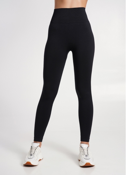 Cпортивні легінси з моделюючим швом LEGGINGS SPORT SHAPE black (чорний)